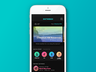 OUTWRKS! • Workout Tracker concept fitness ios mobile workout