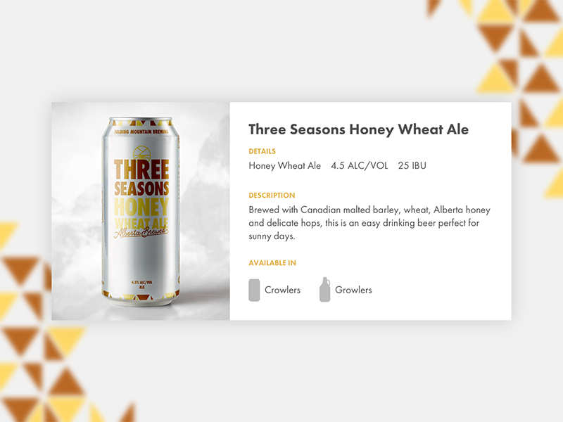Example of FMB Beer Details