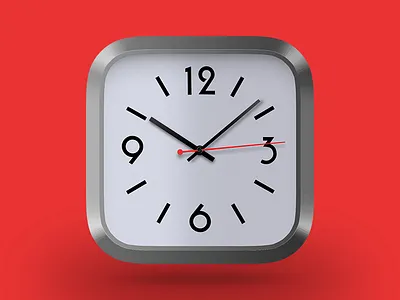 Daily UI challenge #005 — App Icon app clock hand hour icon minute retro second shine time