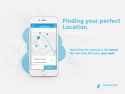 City Parking - Hero (1) app clean design gradient hero location student ui web webdesign