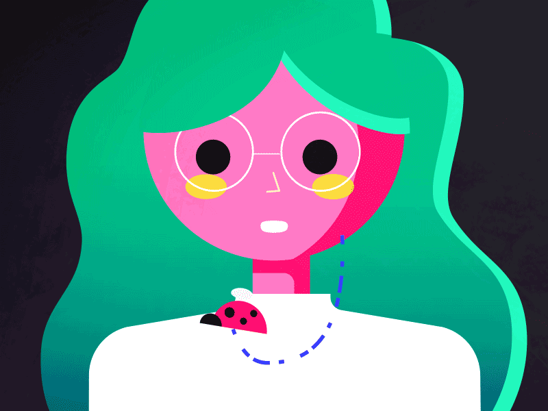 Ladybug Loop after effects animation character character animation face motion design