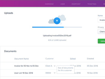 Ops Upload Revisions dashboard documents library portal upload ux