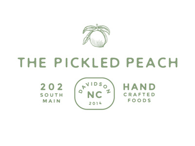 Pickled Peach Logo custom type illustration logo peach pickled wayward