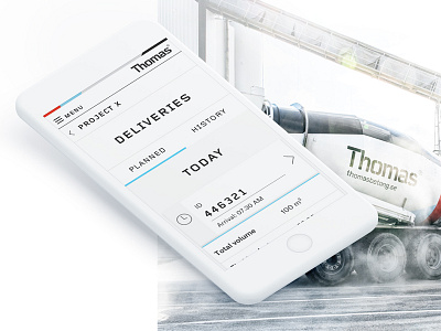 Customer & Driver Portal card clean concrete data delivery graph ios mobile ui ux white