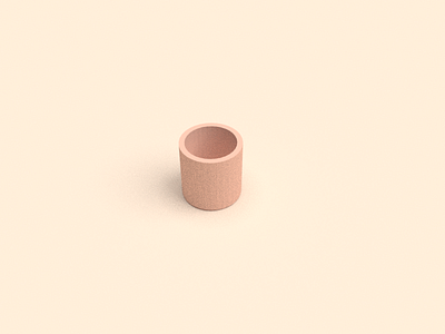 Clay Cup 3d blender cup cute illustration minimal mug neutral pink