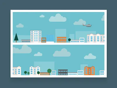 City Illustration abstract building city flat illustration minimal plane simple