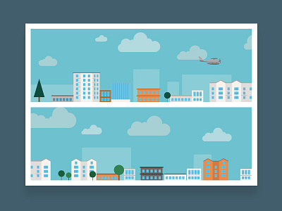 City Illustration abstract building city flat illustration minimal plane simple