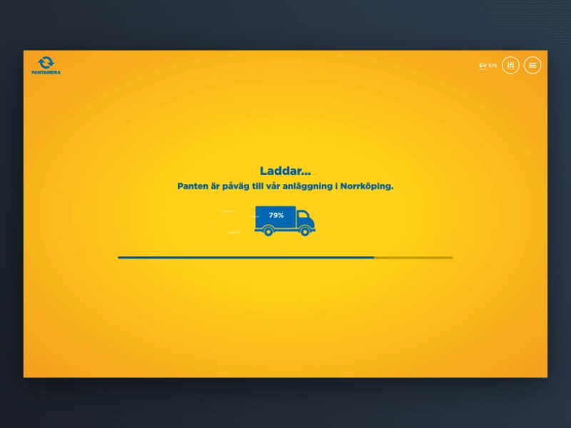 Truck Loading Screen animation car gif loader page percentage progress truck website