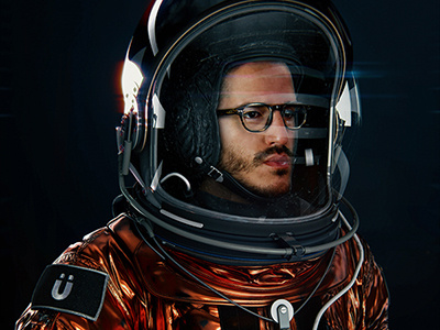 Astronaut Ant Dribble c4d c4dtoa illustration maxon portrait