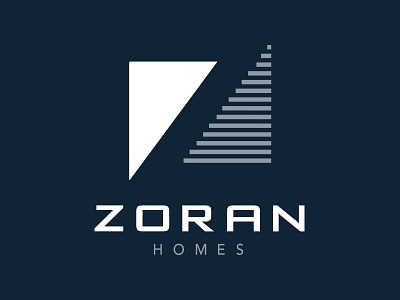 Zoran Homes - Logo blinds brand branding funrniture home house houseware housing logo monogram negative space zoran