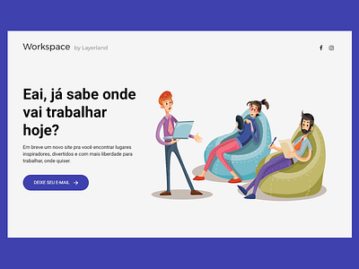 Workspace by Layerland hero landing page minimal site