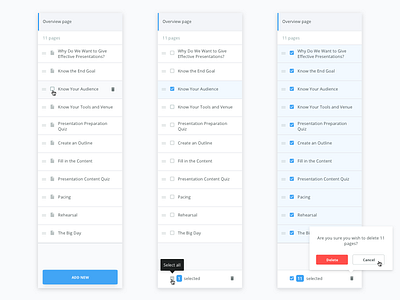 Page builder updates authoring build buttons content create form mobile pages panel scrolling sitemap wysiwyg