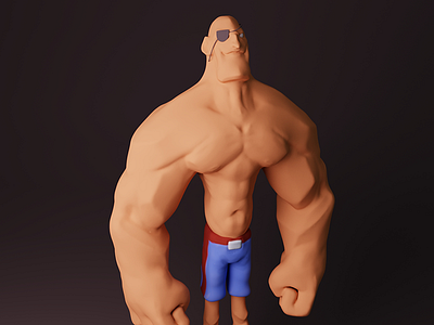 Sagat Sculpt 3d blender cycles