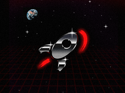 90’s ✖ ROCKET 90s black metal retro rocket