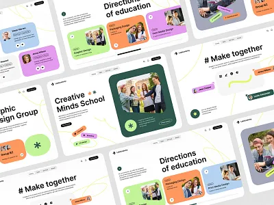 Creative Minds School – UI Design branding graphic design ui