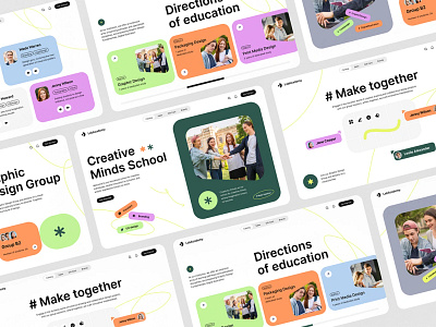 Creative Minds School – UI Design branding graphic design ui