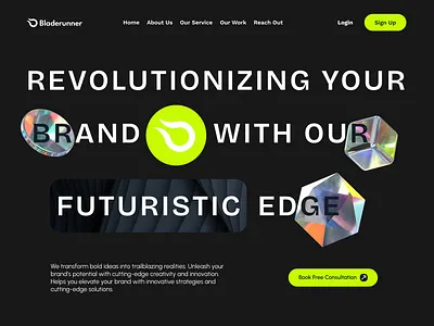 Hero Section Marketing Agency Modern Futuristic design hero web design landingpage ui uidesign webdesign