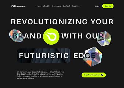 Hero Section Marketing Agency Modern Futuristic design hero web design landingpage ui uidesign webdesign