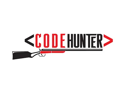 Code Hunder adobe black branding coding graphic design illustration logo red
