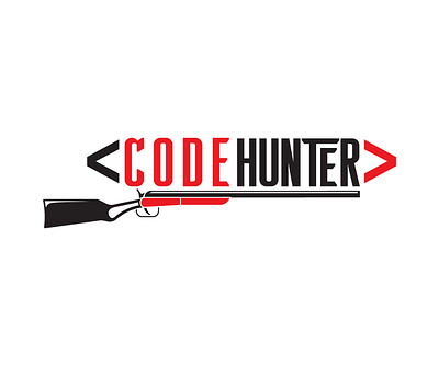 Code Hunder adobe black branding coding graphic design illustration logo red