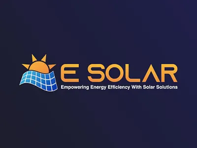 E SOLAR Logo Design branding graphic design logo ui