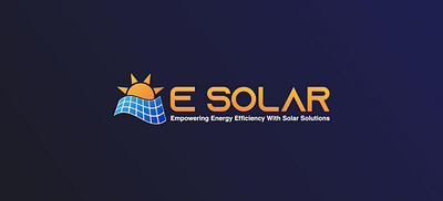 E SOLAR Logo Design branding graphic design logo ui