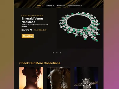 An E-commerce Jewelry Website branding logo ui