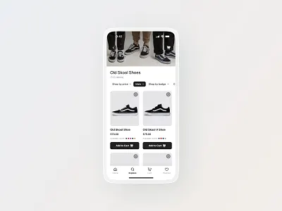 Daily UI Challenge #15 app design buy ecommerce fashion item list marketplace mobile app mobile design online shop saas sell shop shopify shopping store ui ui design uiux user interface design