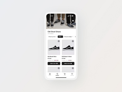 Daily UI Challenge #15 app design buy ecommerce fashion item list marketplace mobile app mobile design online shop saas sell shop shopify shopping store ui ui design uiux user interface design