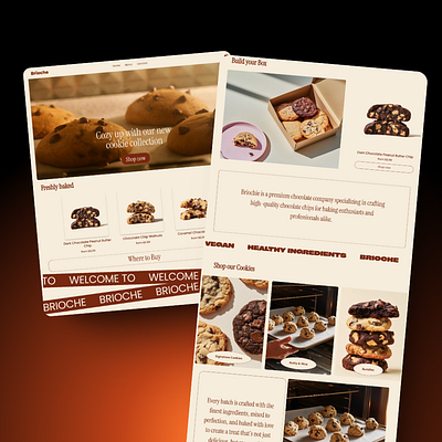 Brioche—Baked to Perfection, loved with every Bite bakery cafe cookie cookie bakery cookie maker dynamic modern responsive restaurant shop store ui website