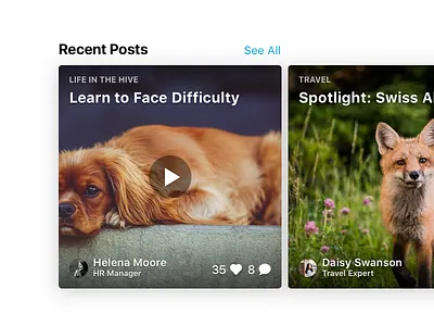 Recent Posts beekeeper cards posts recent ui video