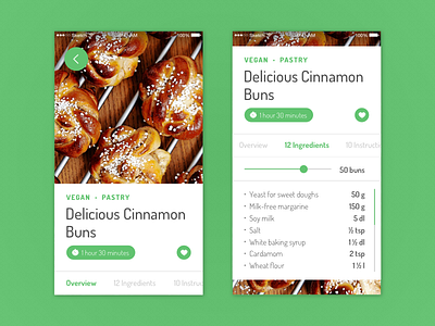 Daily UI #040 app dailyui dailyui 040 ios materik mattias eriksson recipe ui ux