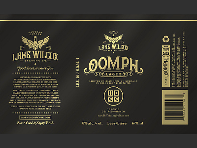 Oopmh Lager / Lake Wilcox beer brewery brewing can craft lager