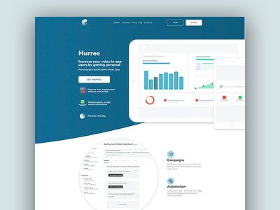 Hurree Website Design landing page ui ux web design website