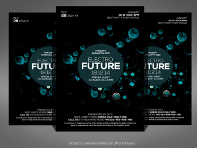 Minimal Abstract Flyer a4 ad advertise advertising agency blue business business flyer clean company