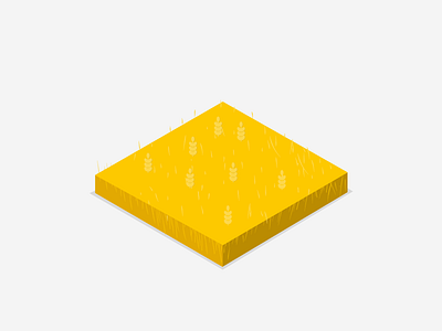 Corn blé corn farm isometric