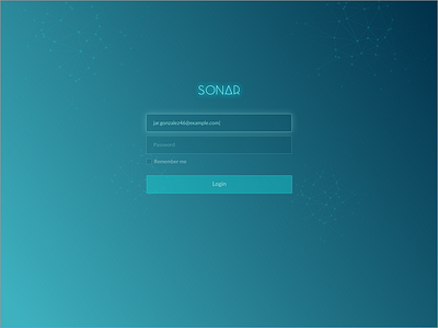 Sonar Login form futuristic hightech login signin