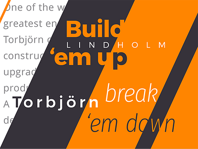 Construction Type & Color Test construction fira sans font gray montserrat navy open sans orange type typography white