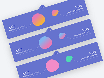 Customers charts circles customers gooey segment segmentation selected