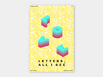 Love Letters - 041 colour gradient illustrator noise pattern poster print risography shape typography