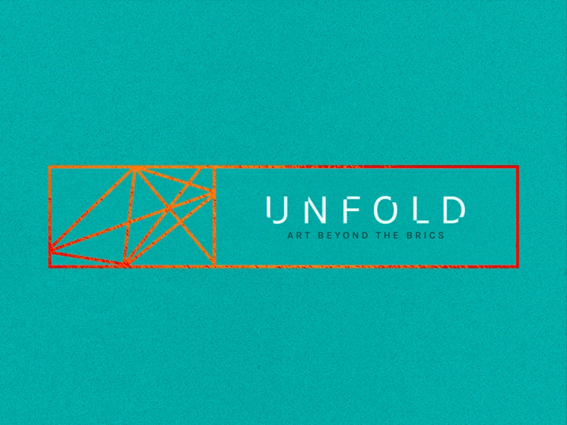 Unfold art fair branding brics cartography gold foil illustrator logo teal