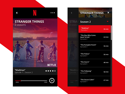 Daily UI Challenge 025 - TV App 025 app dailyui gui menu mobile netflix steaming stranger things tv ui ux