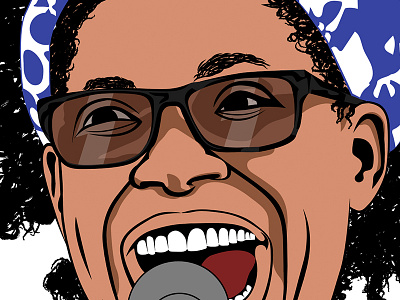 Rachel Ferrell Illustration adobe brand face glasses illustration illustrator logo microphone portrait singer teeth