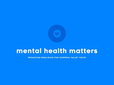 Mental Health Matters Concept Logo badge brand branding flower heart icon iconography logo logo design mark mental health youth