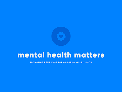 Mental Health Matters Concept Logo badge brand branding flower heart icon iconography logo logo design mark mental health youth