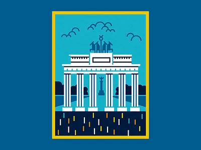 Brandenburg Gate border brandenburg decorative design germany illustration logo