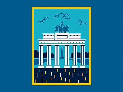 Brandenburg Gate border brandenburg decorative design germany illustration logo