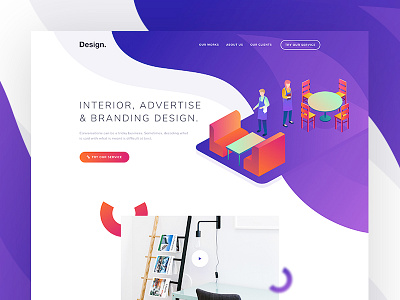 Creative Design Agency Website 3d illustration agency colorful creative design gradient landing page minimal ui ux web website