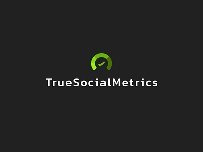 True Social Metrics black brand branding font green logo logotype minimalism sign white