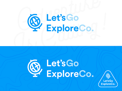 Let's Go Explore adventure badge brand branding explore logo typography